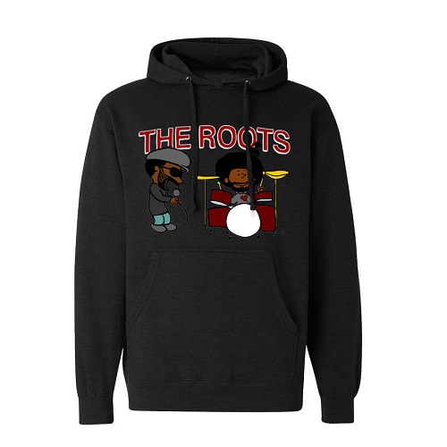 THE ROOTS (HIPHOP) / BLACK THOUGHT & QUESTLOVE CARTOON HOODY (NAVY-M)