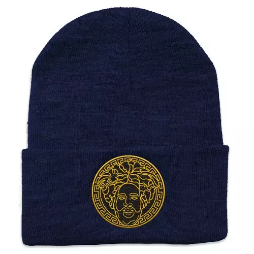 QUESTLOVE / クエストラヴ / MIGOS EMBROIDERED KNIT HAT (NAVY)