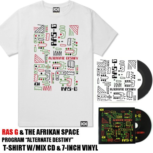 RAS G / ラス・G / ALTERNATE DESTINY (T-SHIRT, MIX CD & 7") WHITE - XL