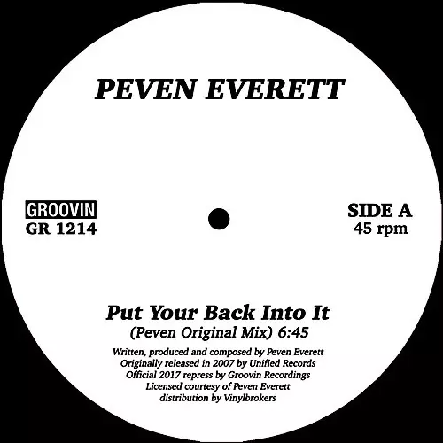 PEVEN EVERETT / ペバン・エヴェレット / PUT YOUR BACK INTO IT