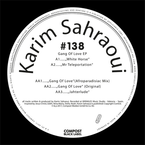 KARIM SAHRAOUI / カリム・サラウィ / GANG OF LOVE EP