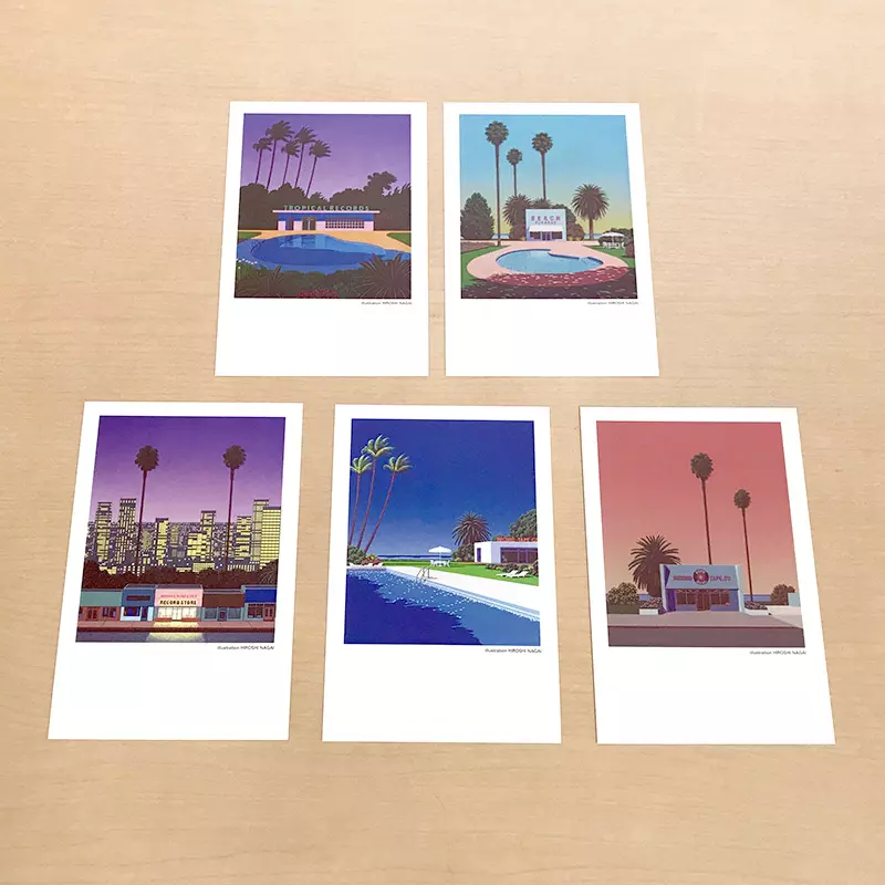 RECORD STORE DAY 2017 ポストカード5枚組/Hiroshi Nagai/永井博｜日本