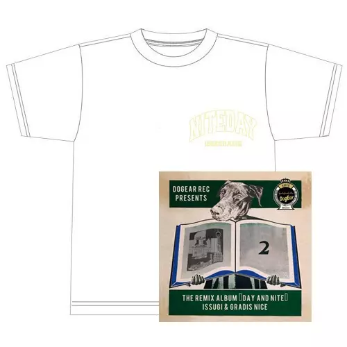 ISSUGI & GRADIS NICE / THE REMIX ALBUM "DAY and NITE" ★ディスクユニオン限定T-SHIRTS付セット"ホワイト"Lサイズ