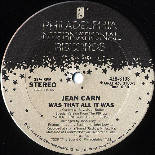 JEAN CARN / ジーン・カーン / WAS THAT ALL IT WAS / DON'T LET IT GO TO YOUR HEAD(12")