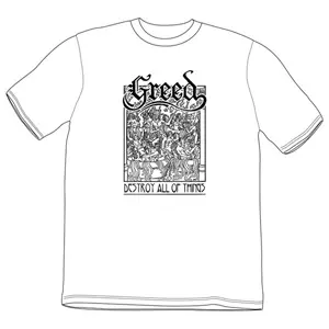 GREED / DESTORY ALL OF THINGS T-SHIRTS WHITE/ Mサイズ