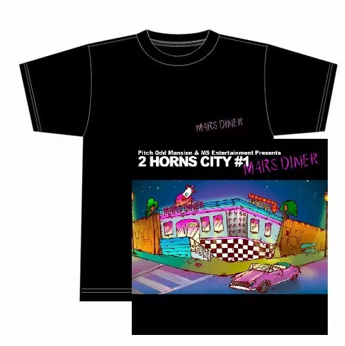Pitch Odd Mansion & MS Entertainment       / Pitch Odd Mansion & MS Entertainment Presents“2 HORNS CITY #1 -MARS DINER-”★ディスクユニオン限定T-SHIRTS付セットMサイズ
