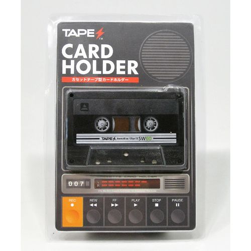 TAPES カードホルダー / カセットテープ型カードホルダー TAPES BLACK ver
