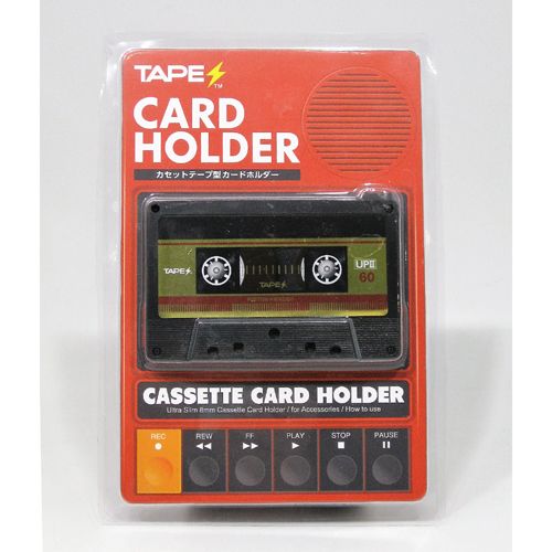 TAPES カードホルダー / カセットテープ型カードホルダー TAPES RED ver