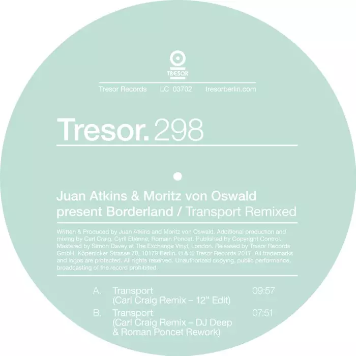 JUAN ATKINS & MORITZ VON OSWALD PRESENT BORDERLAND / TRANSPORT REMIXED