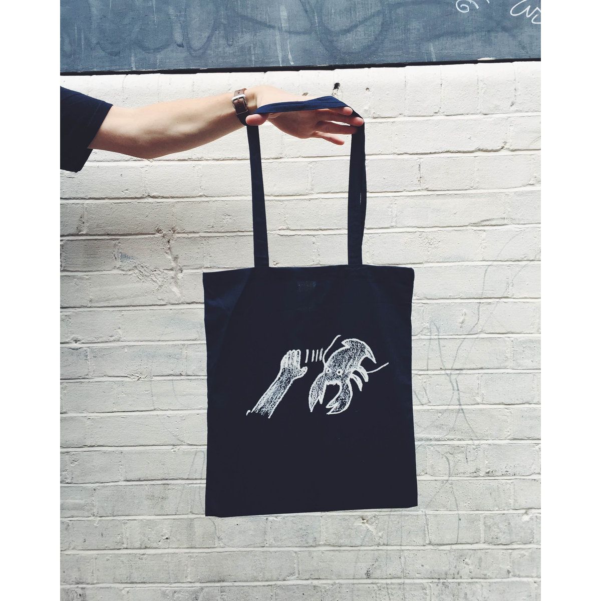 LOBSTER THEREMIN / LOBSTER THEREMIN TOTE BAG - NAVY