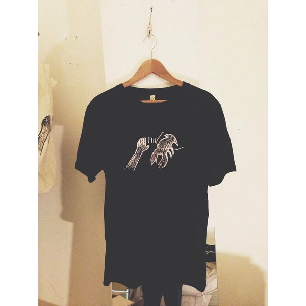 LOBSTER THEREMIN / LOBSTER THEREMIN LOGO T-SHIRT NAVY SIZE:S