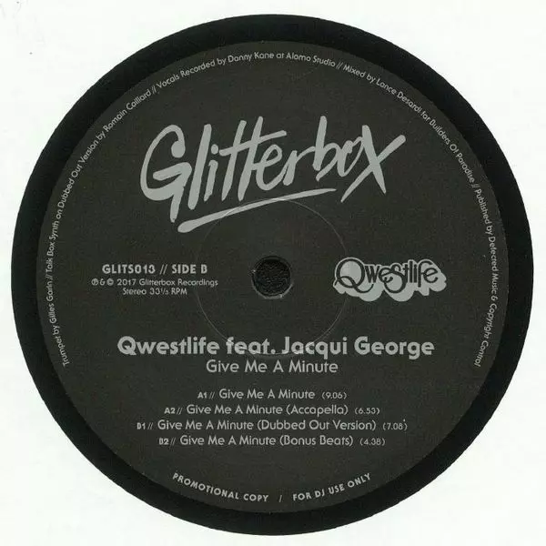 QWESTLIFE / GIVE ME A MINUTE (FEAT JACQUI GEORGE)