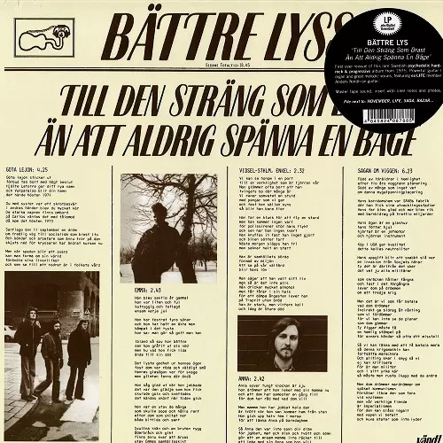 BATTRE LYSS / ベットレ・リス / TILL DEN STRANG SOM BRAST AN ATT ALDRIG SPANNA EN BAGE - 180g LIMITED VINYL