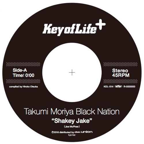 Takumi Moriya Black Nation / Shakey Jake(7inch Edit) / grmethod(Alternate Ver.)