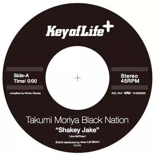 Takumi Moriya Black Nation / Shakey Jake(7inch Edit) / grmethod(Alternate Ver.)