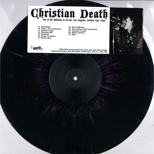 CHRISTIAN DEATH / クリスチャン・デス / LIVE AT THE WHISKY A GO GO, LA, OCTOBER 31ST, 1981 (LP)