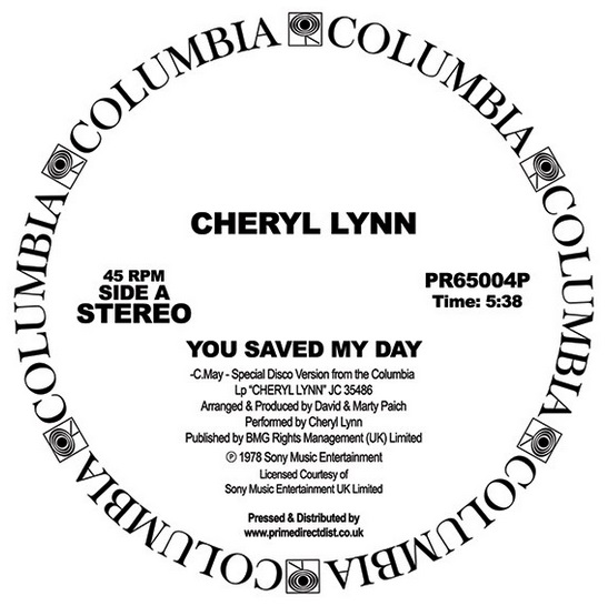CHERYL LYNN / シェリル・リン / YOU SAVED MY DAY / GOT TO BE REAL (12")