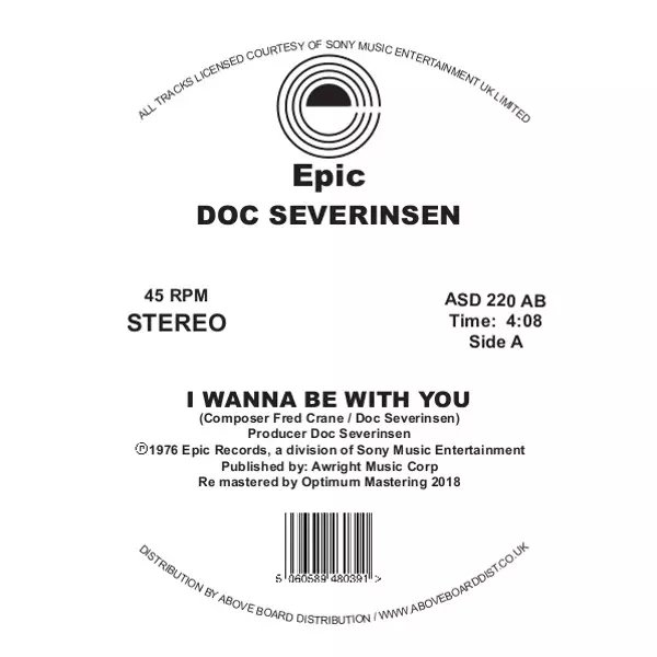 I WANNA BE WITH YOU (DJ HARVEY EDIT)/DOC SEVERINSEN/ドク