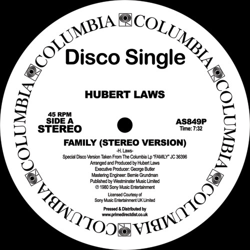 HUBERT LAWS / ヒューバート・ロウズ / FAMILY (12") (REPRESS)