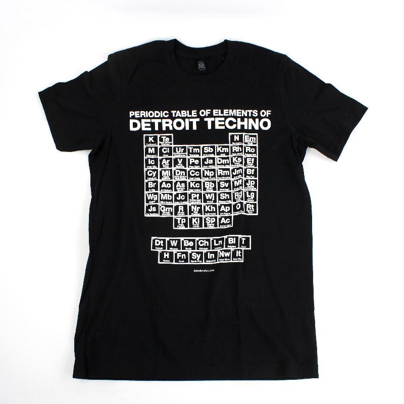 DETROIT MAKES / PERIODIC TABLE OF ELEMENTS -BLACK T-SHIRT SIZE:M