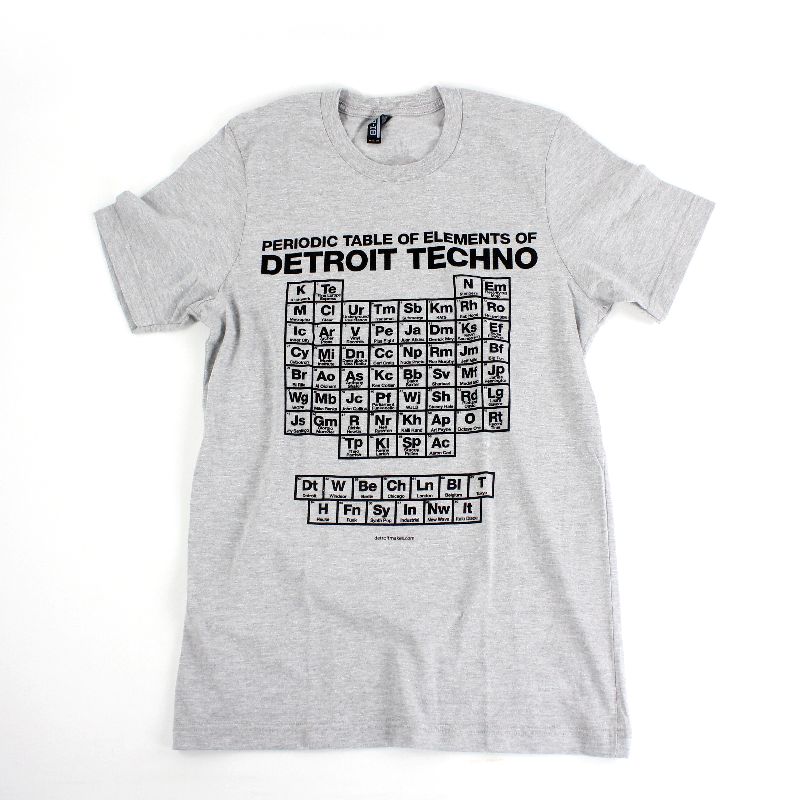 DETROIT MAKES / PERIODIC TABLE OF ELEMENTS -GREY T-SHIRT SIZE:S