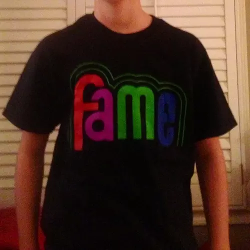 FAME RECORD GOODS / BLACK RETRO ARCH LOGO T SHIRT BLACK (M) (T-SHIRT)