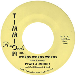 PRATT & MOODY / WORDS WORDS WORDS (7")