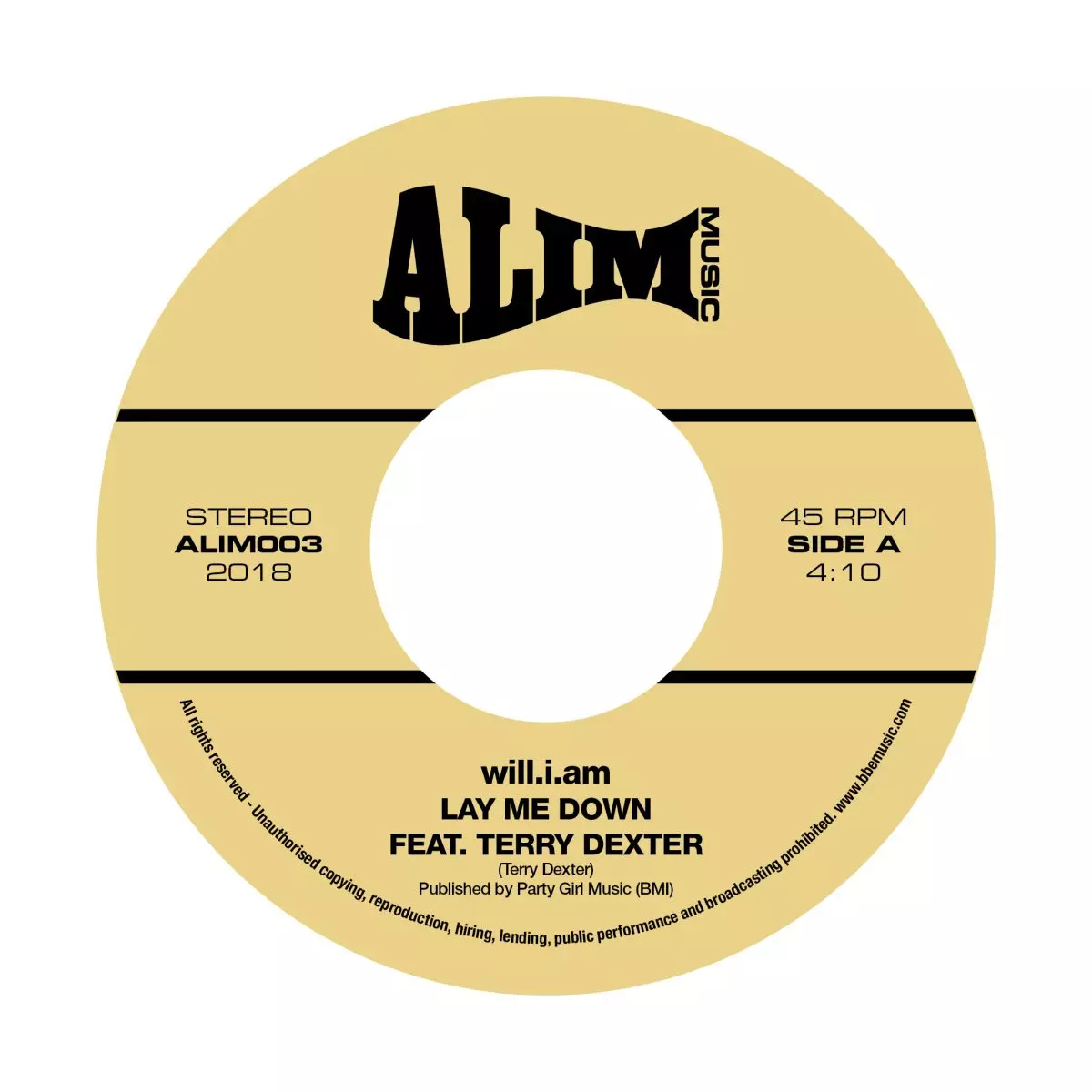 WILL I AM / PETE ROCK / LAY ME DOWN FEAT. TERRY DEXTER / PETE'S JAZZ 7inch