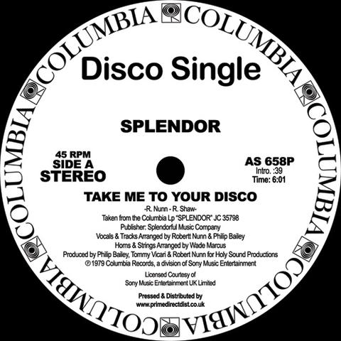 SPLENDOR (70'S SOUL) / TAKE ME TO YOUR DISCO / SPECIAL LADY (12")