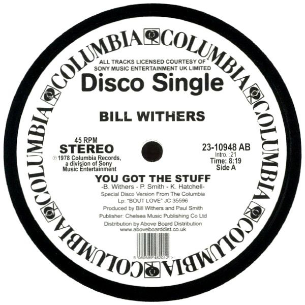 BILL WITHERS / ビル・ウィザーズ / YOU GOT THE STUFF / LOOK TO EACH OTHER FOR LOVE (12")