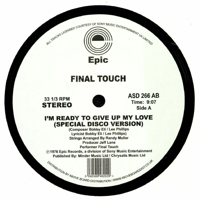 FINAL TOUCH / I'M READY TO GIVE UP MY LOVE (SPECIAL DISCO VERSION) (12")