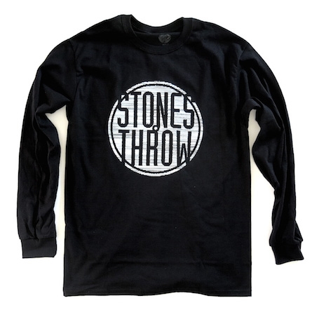 STONES THROW T-SHIRT / ストーンズ・スロウ Tシャツ / PENCIL LINES LONG SLEEVE BLACK SIZE S