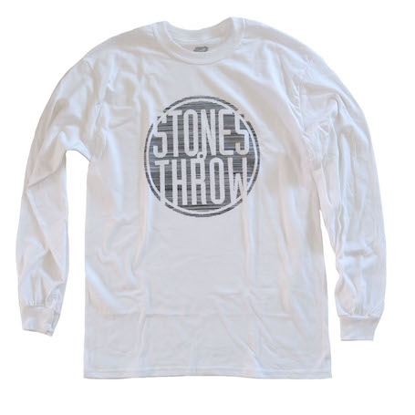 STONES THROW T-SHIRT / ストーンズ・スロウ Tシャツ / PENCIL LINES LONG SLEEVE WHITE SIZE XL