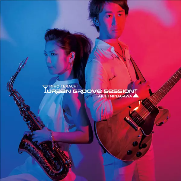 寺地美穂(sax)と皆川太一(g)の