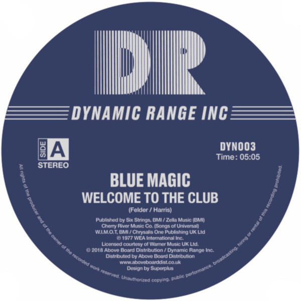 BLUE MAGIC / ブルー・マジック / WELCOME TO THE CLUB / LOOK ME UP (TOM MOULTON REMIX) (12")