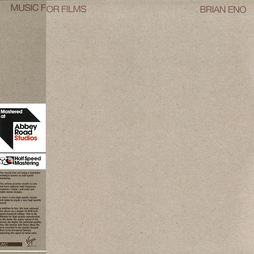 BRIAN ENO / MUSIC FOR FILMS: 45RPM HARF SPEED MASTER - 180g LIMITED VINYL