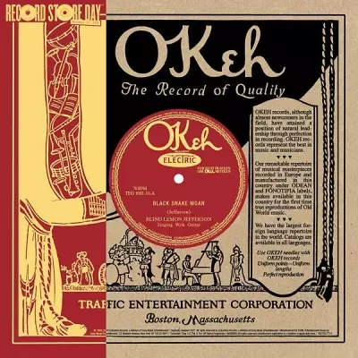 BLIND LEMON JEFFERSON / ブラインド・レモン・ジェファスン / Black Snake Moan / Matchbox Blues (10")
