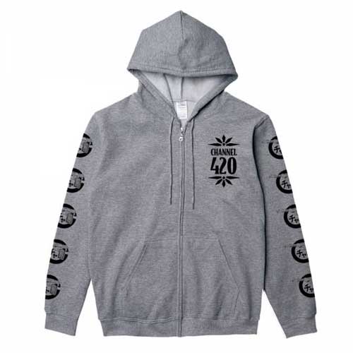 CHANNEL 420 ZIP UP HOODIE GRAY/XL/Chakkers/チャッカーズ｜PUNK 