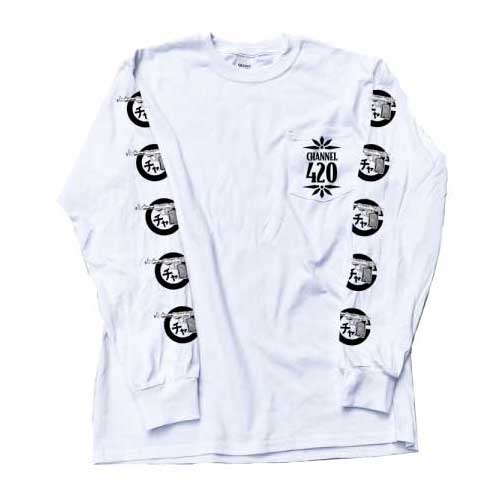 Chakkers / チャッカーズ / CHANNEL 420 LONG SLEEVE POCKET T SHIRT WHITE/XL