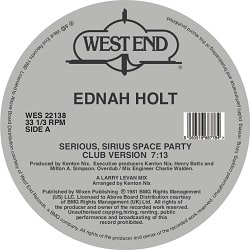 EDNAH HOLT / SERIOUS, SIRIUS SPACE PARTY (12")