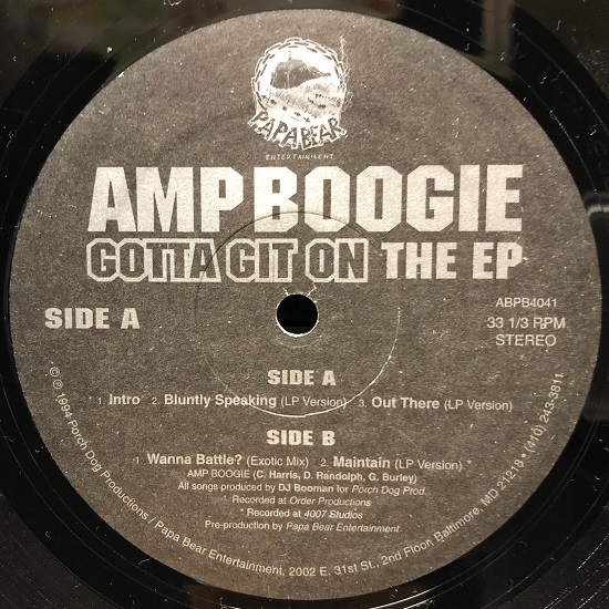 AMP BOOGIE / GOTTA GIT ON THE EP - US ORIGINAL PRESS 12" -