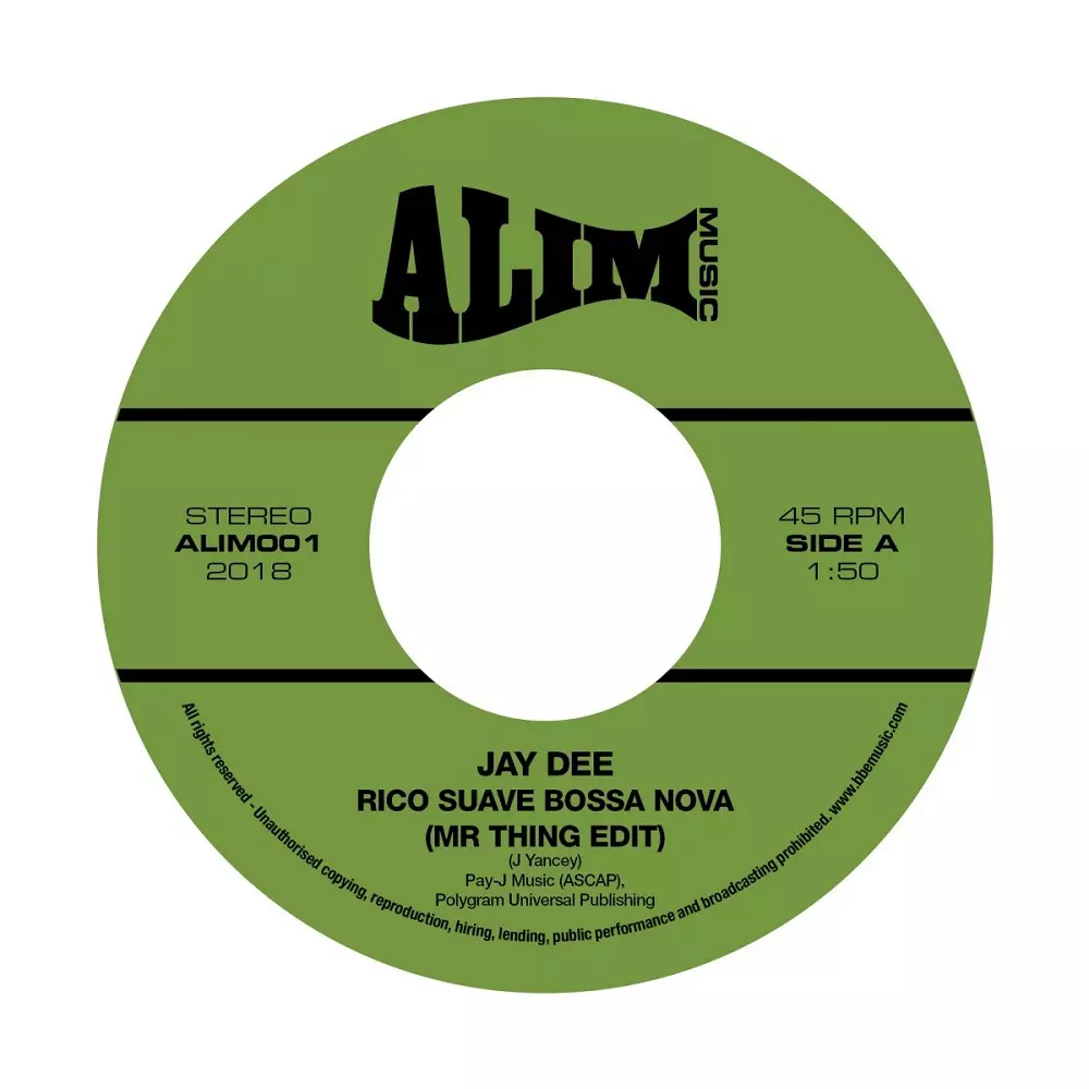 レア7インチ盤!JAY DEE / RICO SUAVE BOSSA NOVA RICO SUAVE BOSSA NOVA b/w COME GET IT 7