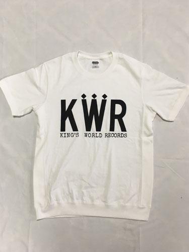 Kings World Records OFFCIAL GOODS / KWRロゴ サイドパネルリブ付 厚手Tシャツ WHITE/S