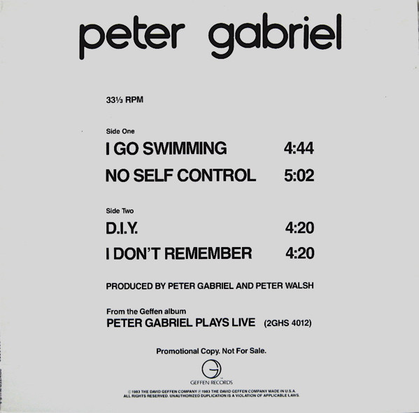 PETER GABRIEL / ピーター・ガブリエル / PLAYS LIVE SAMPLER