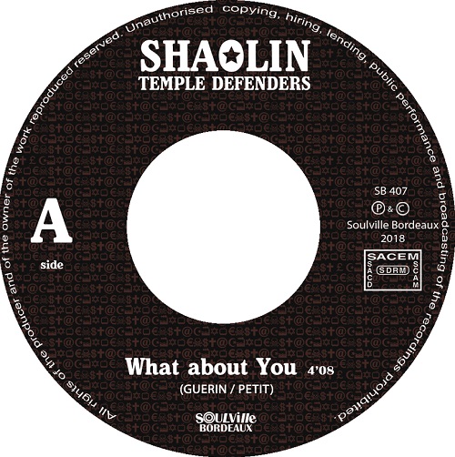 SHAOLIN TEMPLE DEFENDERS / ショーリン・テンプル・デフェンダーズ / WHAT ABOUT YOU / STOP WHINING (7")