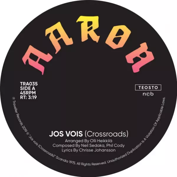 AARON / JOS VOIS (CROSSROADS) / TAIKAUSKO (SUPERSTITION) (7")