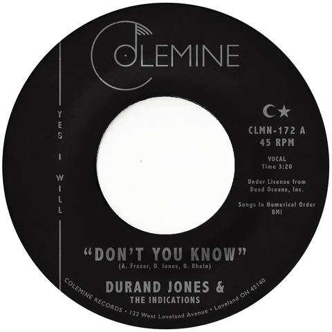 DURAND JONES & THE INDICATIONS / ドラン・ジョーンズ&ザ・インディケーションズ / DON'T YOU KNOW / TRUE LOVE (7")