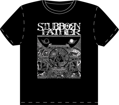 STUBBORN FATHER / "空"(Kuu) T-shirt Black/White/S