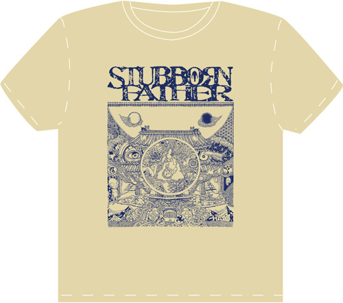 STUBBORN FATHER / "空"(Kuu) T-shirt Sand/Navy/XL