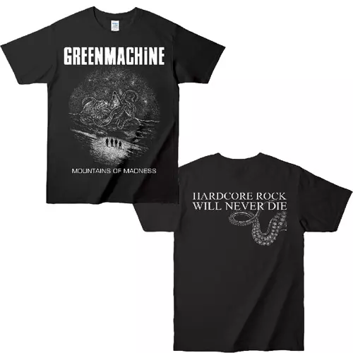 GREENMACHiNE / MOUNTAINS OF MADNESS T SHIRT BLACK / WHITE / M